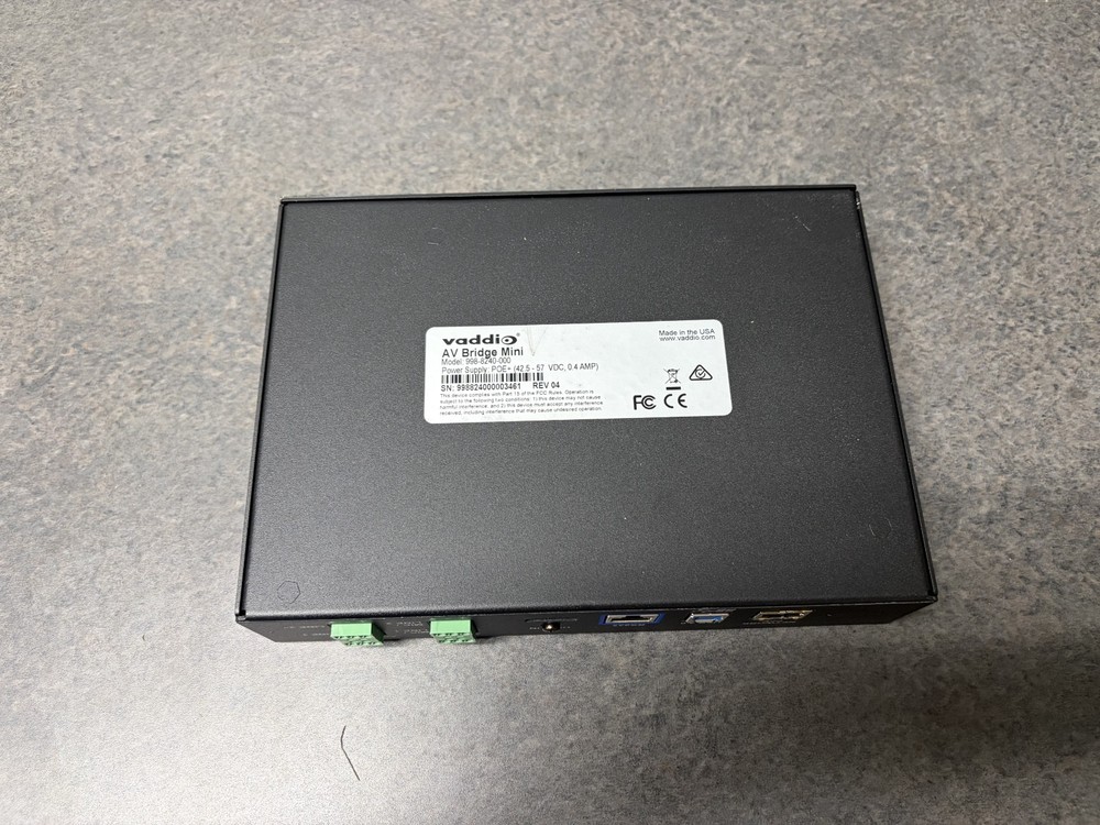 Vaddio 998-8240-000 AV Bridge Mini HD Audio Video Encoder