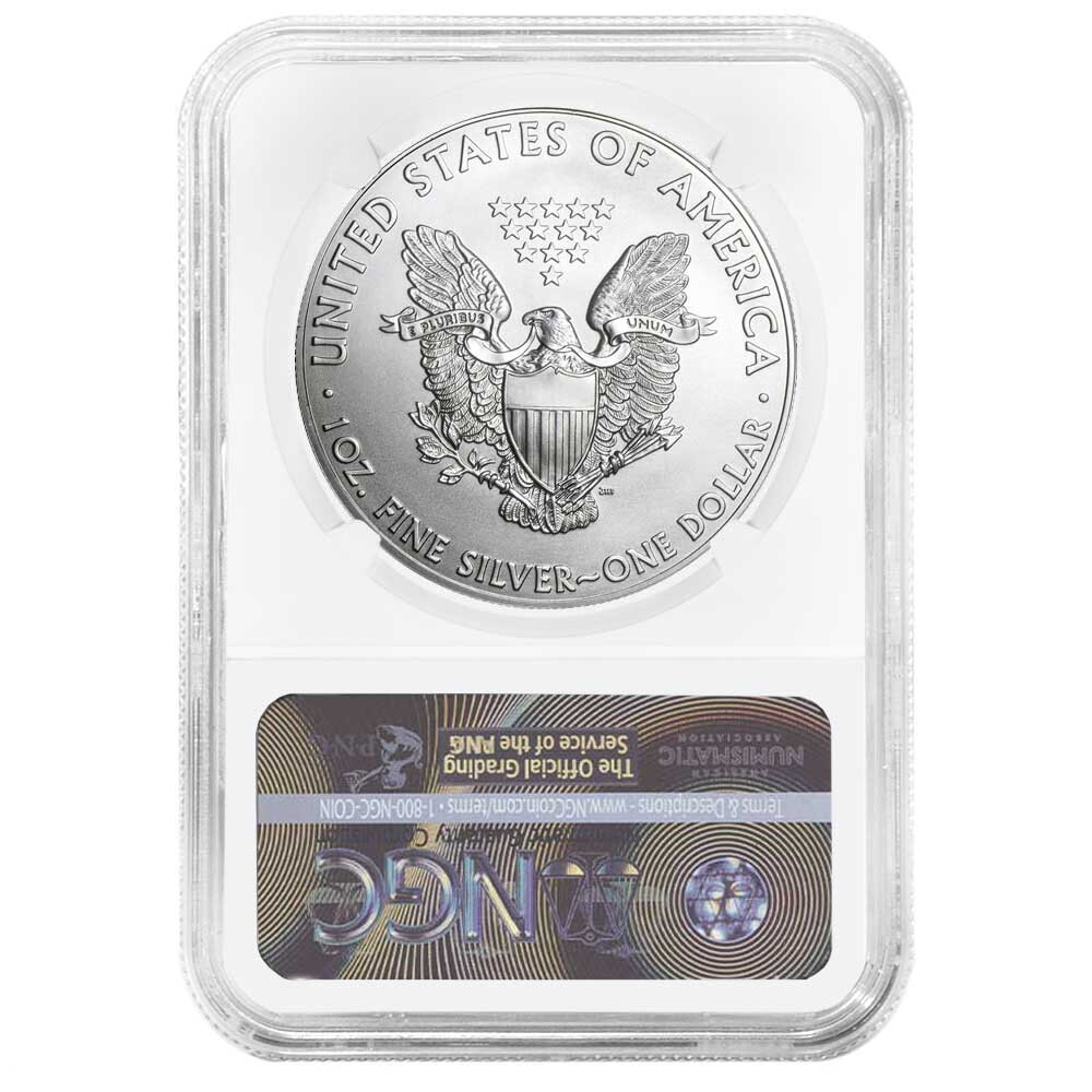2015 $1 American Silver Eagle NGC MS70 Brown Label