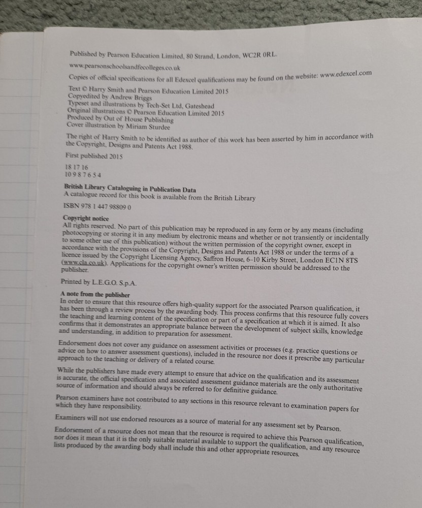 Edexcel GCSE Grade 9-1 Mathematics 'Higher' Revision Guide Maths Pearson