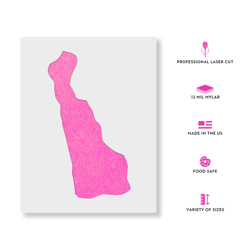 Delaware State Stencil - Durable & Reusable Mylar Stencils
