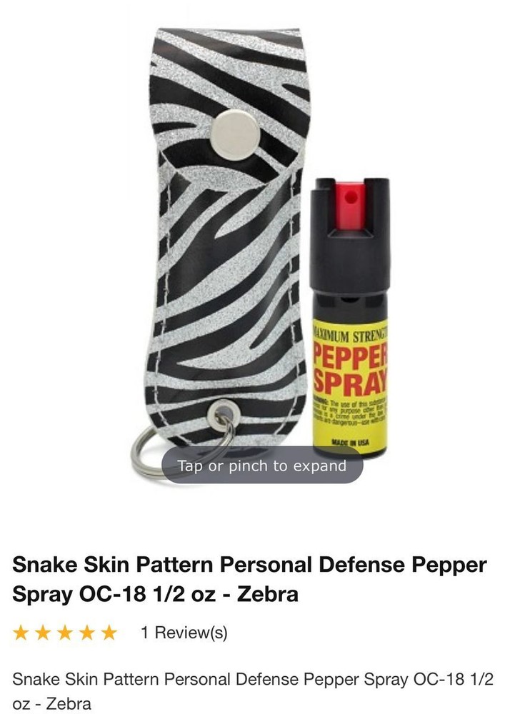 Pepper Spray - Glitter Zebra Print