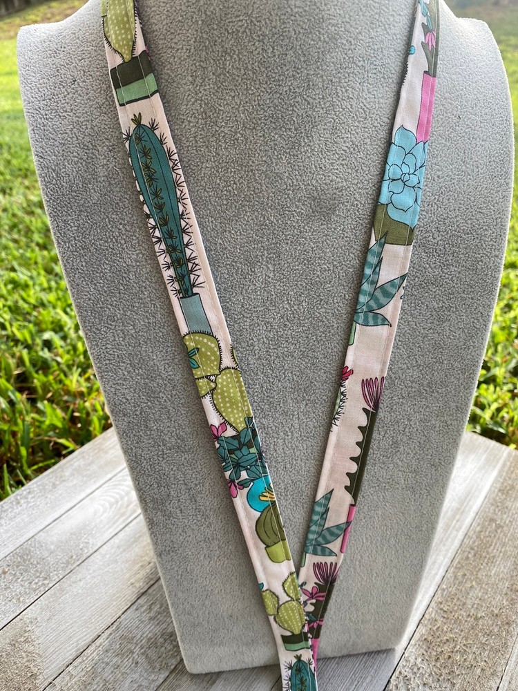 Cactus ID Badge Holder Keychain