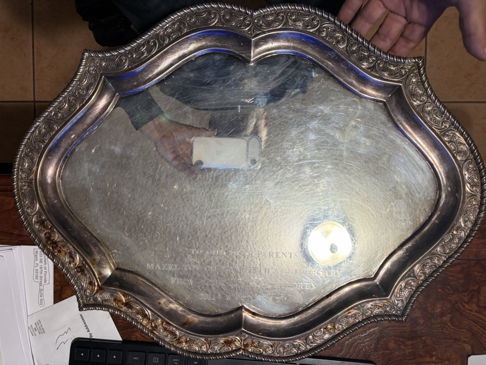 sterling silver tray large