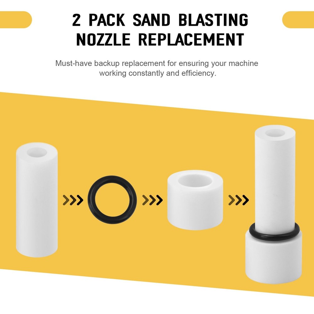 Pressure Washer Sandblasting Nozzle 5000 PSI | 2-Pack Ceramic Tips