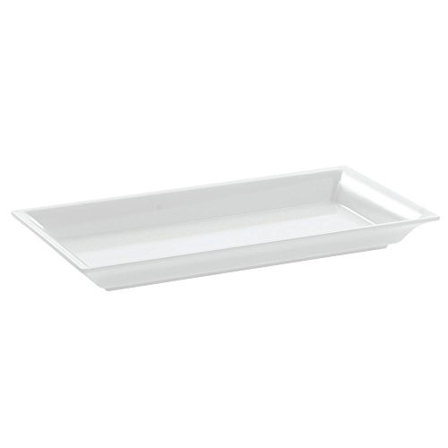 MEL19 Endurance Melamine Rectangular Platter, 14.25" x 7.5", White