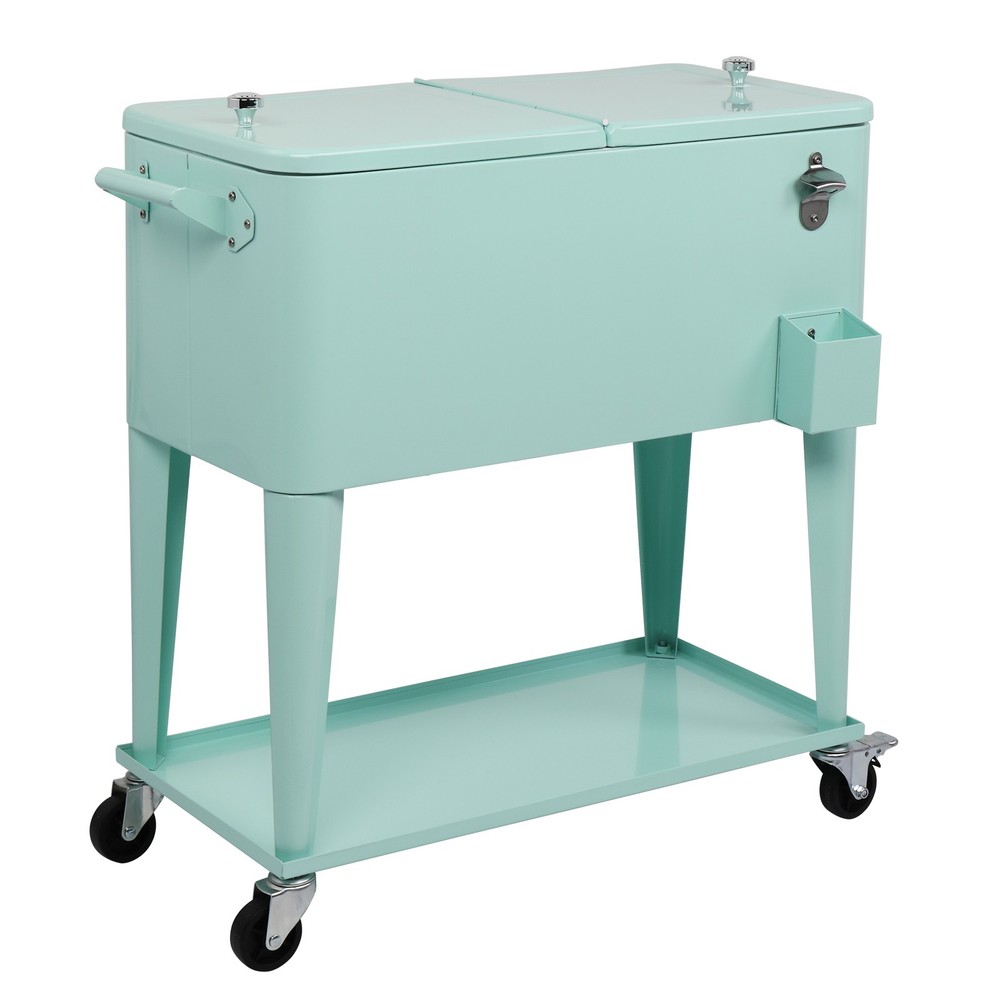Rectangular Plastic Box Frozen Insulation Cart Mint Green,in stock