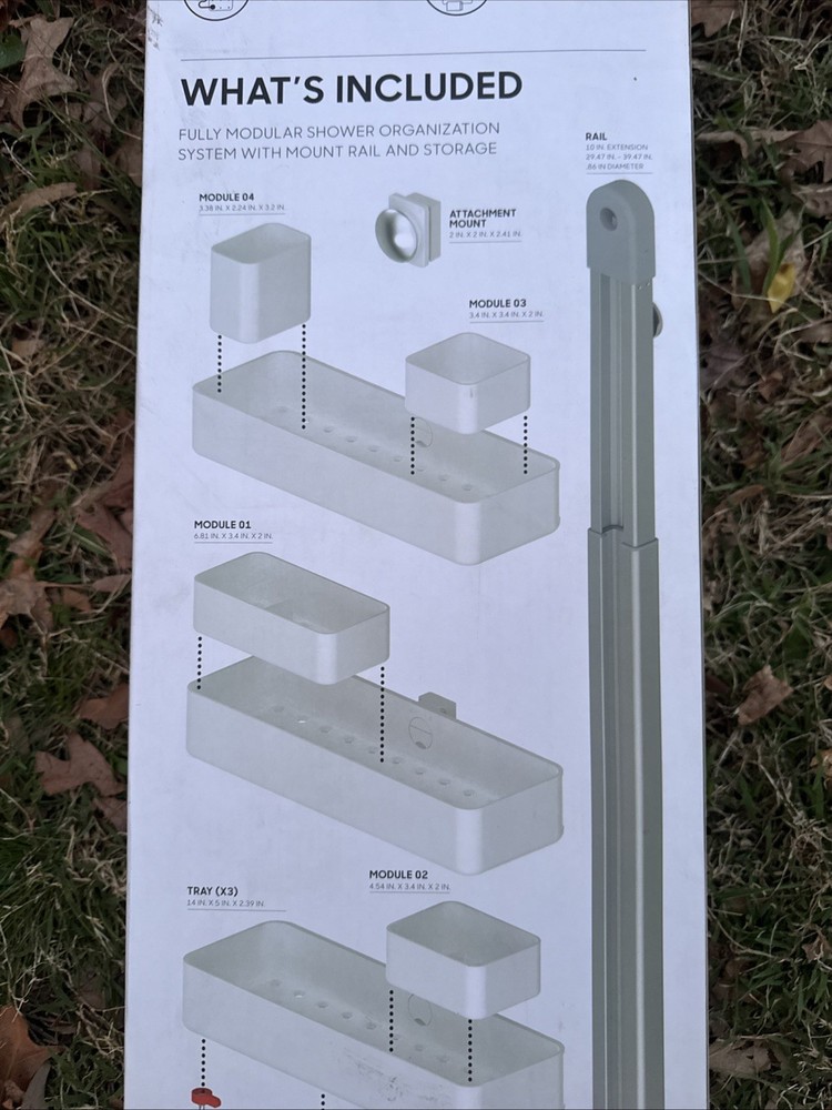 Sharper image 1013969 3-Tier Adjustable Caddy Hanging Shower