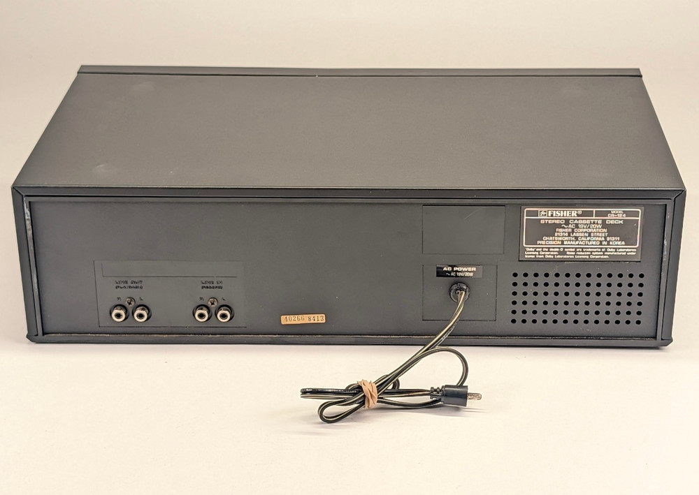 Vintage Fisher CR-124 Stereo Cassette Deck - Studio Standard - Untested (Read)
