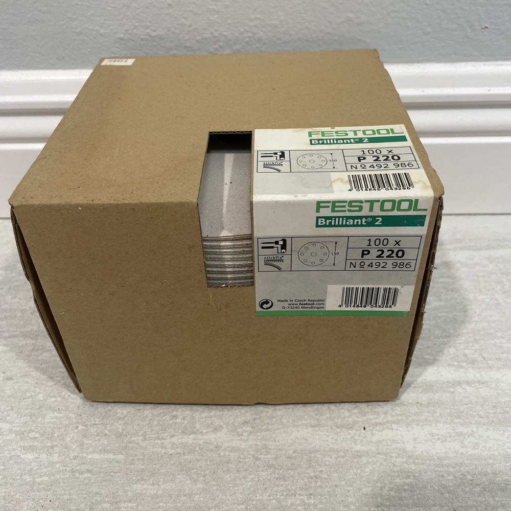 Festool Brilliant 2 492986 p220 sanding Sheets  X100