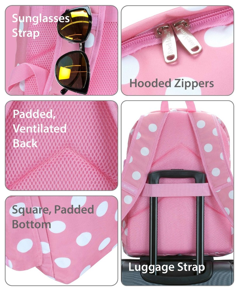 Classic Laptop Backpack Large Pinkdot