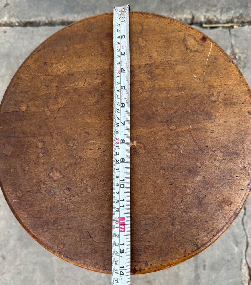 Vintage Industrial Shop Stool / Drafting Stool w/ Backrest (5315)