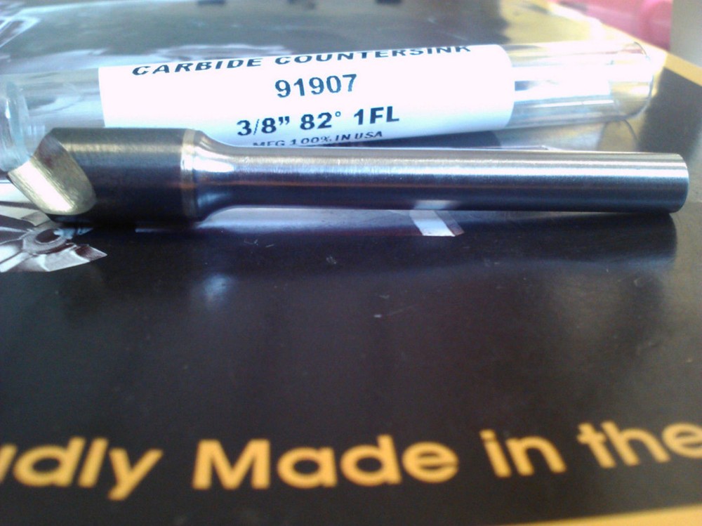 .375" 3/8" 82 DEGREE SINGLE FLUTE CARBIDE COUNTERSINK