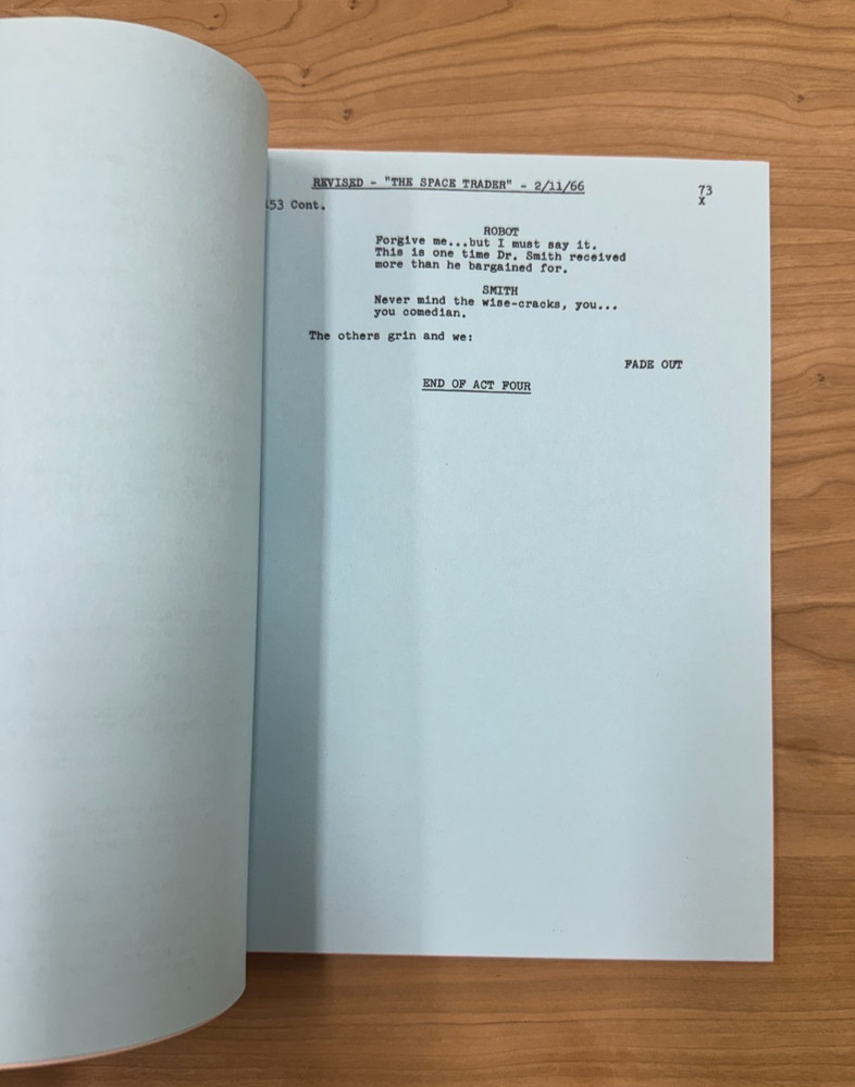 1960s Lost in Space "The Space Trader" Studio-issued Sci Fi TV Show Script