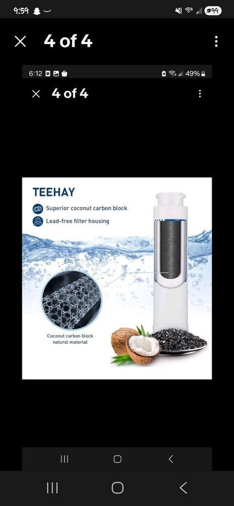 3-pack Teehay TH-01 Refrigerator Water Filter Replacement For EPTWFU01 NEW