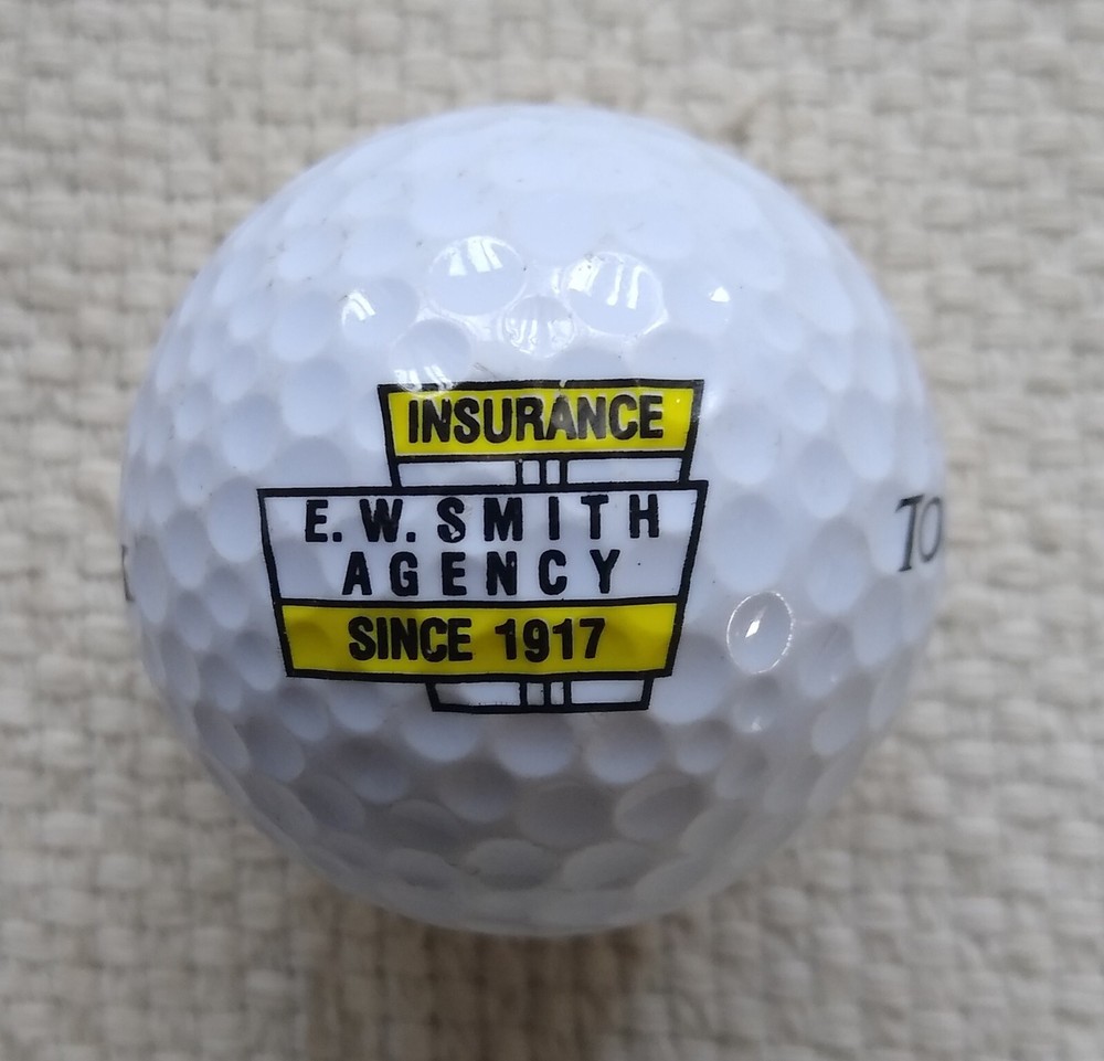 E W Smith Insurance Agency Logo Golf Ball
