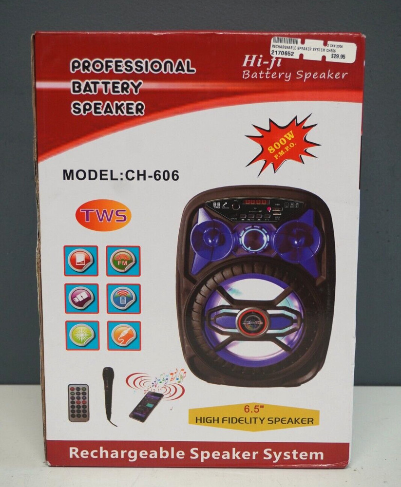 TWS Portable Bluetooth Wireless Speaker FM Radio/USB
