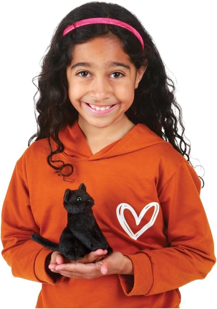 Folkmanis Mini Black Cat Finger Puppet