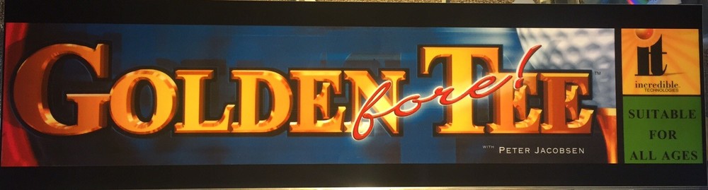 Golden Tee Fore! Arcade Marquee 26" x 6.9"
