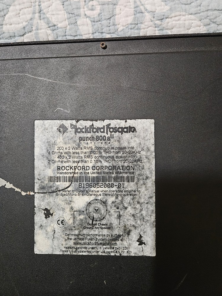 Rockford Fosgate 800Aii Amplifier