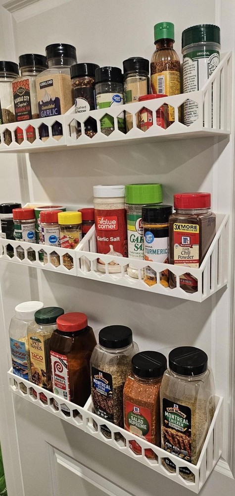 Floating Kitchen Spice Shelf: Wall-Mounted Pantry Organizer