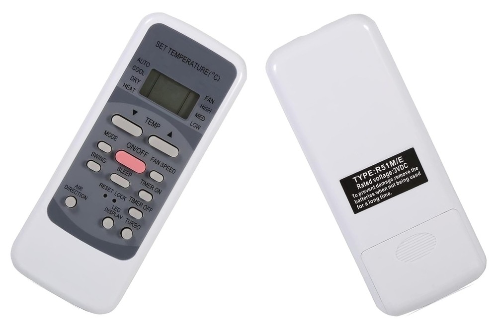 Universal Remote Control Replacement for Midea Air Conditioner black/white