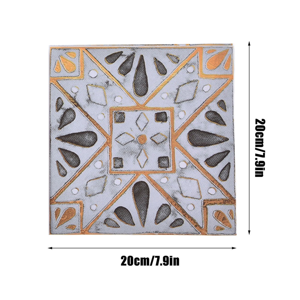 2Pack Floor Tile Stickers Self Adhesive Ceramic Tile Decor Waterproof Vintage