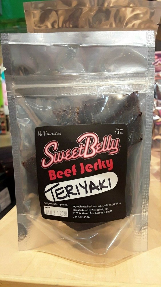 Sweet Belly Gourmet beef jerky 1.5 oz.