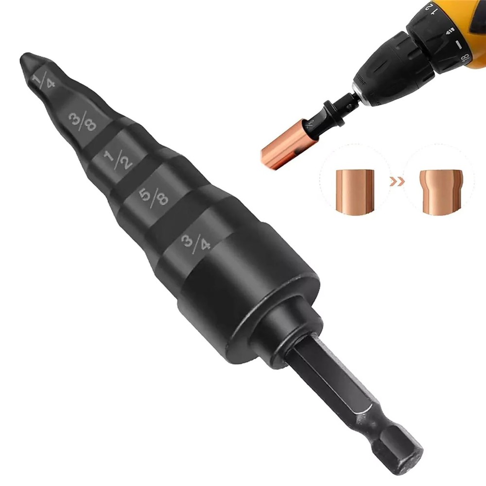 Swaging Tool Drill Bit 5 Sizes Air Conditioner Copper Pipe Flaring Expand Tube