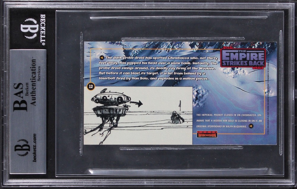 Greg Dupre Authentic Signed 1996 Star Wars ESB Widevision #12 Card BAS Slabbed