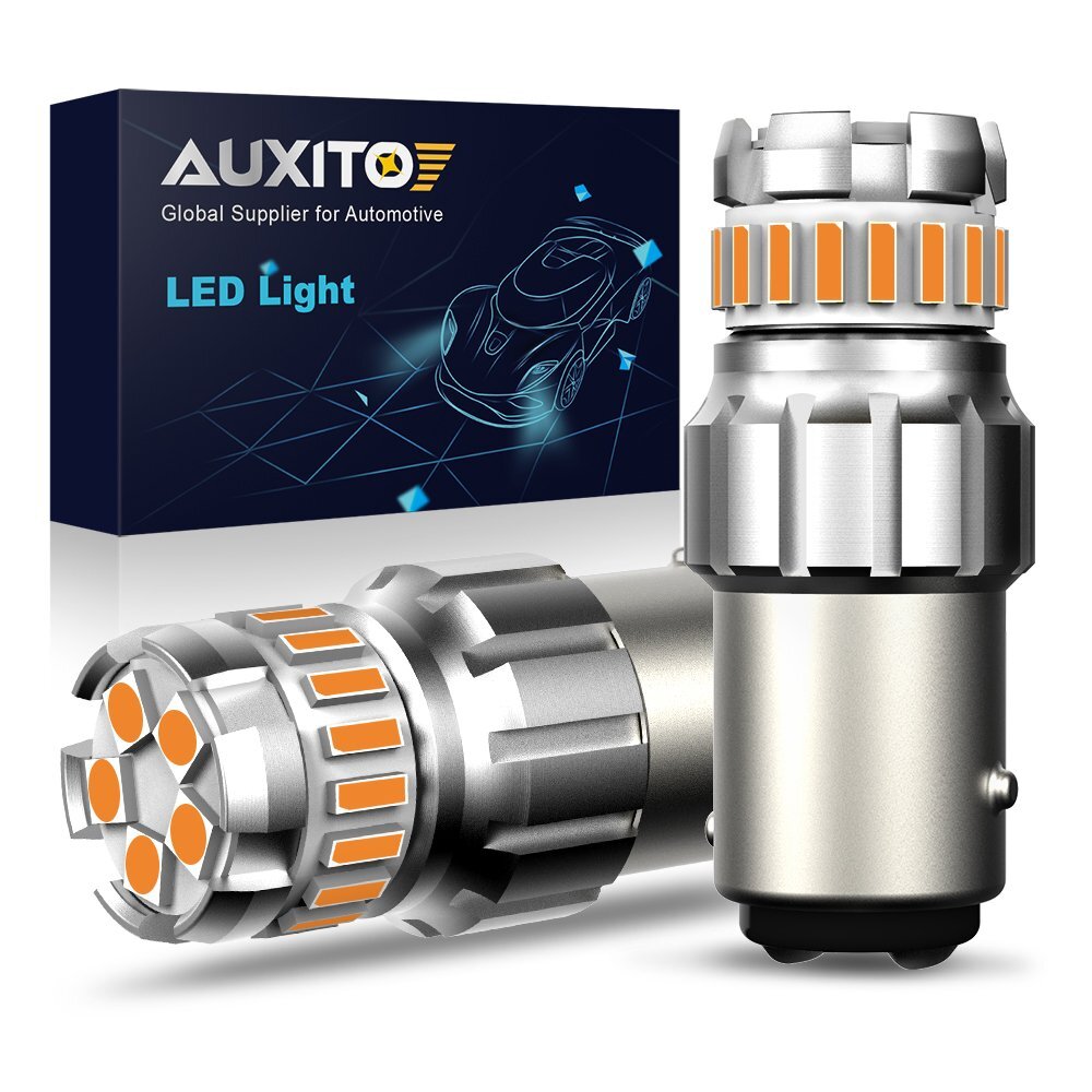 AUXITO 1157 LED Turn Signal Light Bulbs Amber CANBUS Anti Hyper Flash Error Free