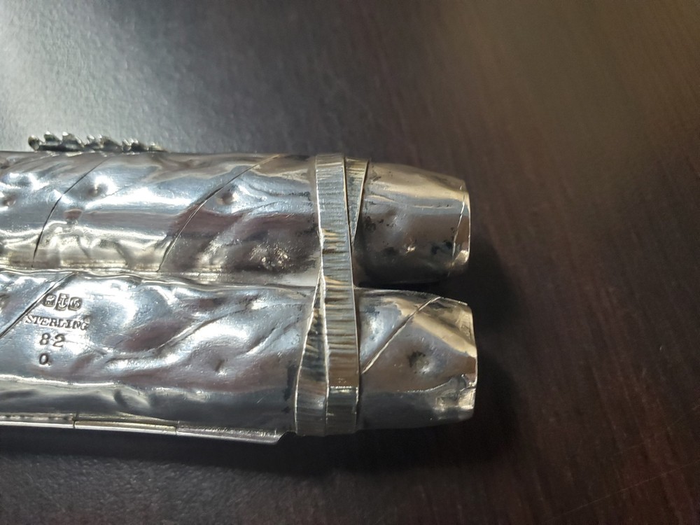 Gorham Trompe L'oeil Sterling Silver Cigar Case