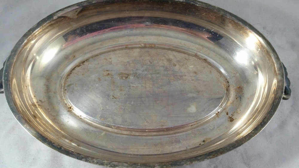 Vintage Silverplate/Electroplate 9 1/2 inch Oval Serving Dish