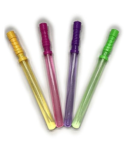 Fun Central 12 Pieces - 14 Inch Big Bubble Wands Bubbles Solution for Outdoor
