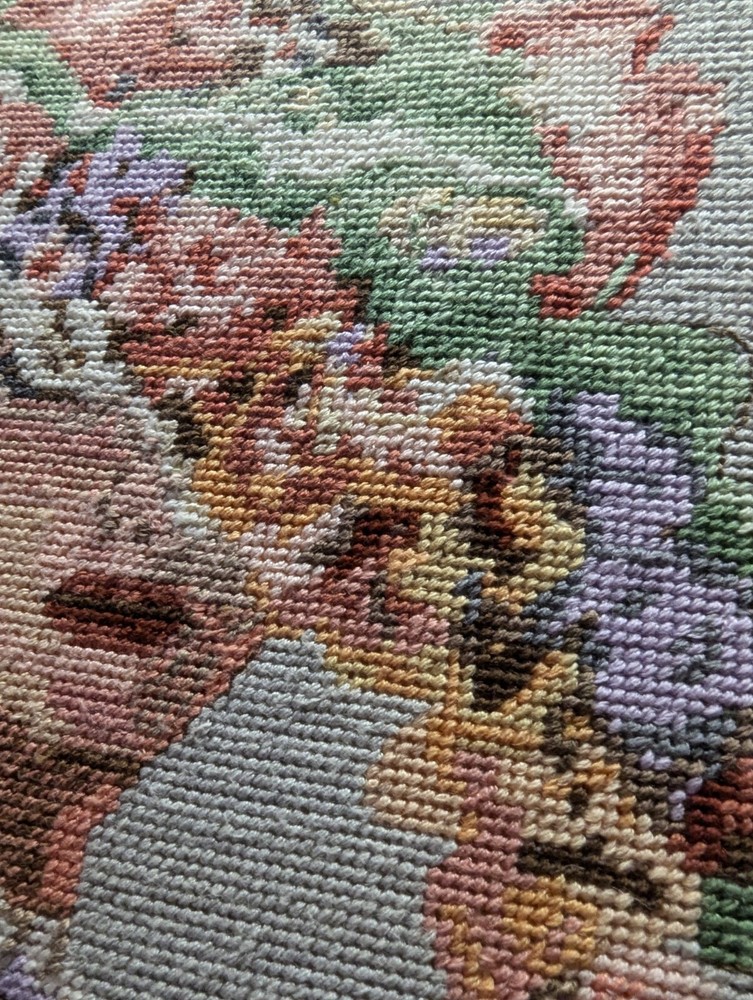 Dimensions Lady Victoria Completed Framed Needlepoint Ribbon Embroidery Kit 2425