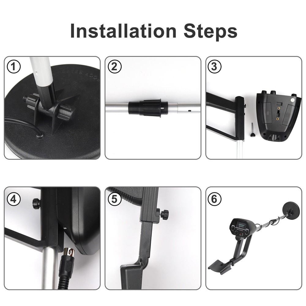 Underground Waterproof Metal Detector Gold Digger Hunter Deep Sensitive Coil