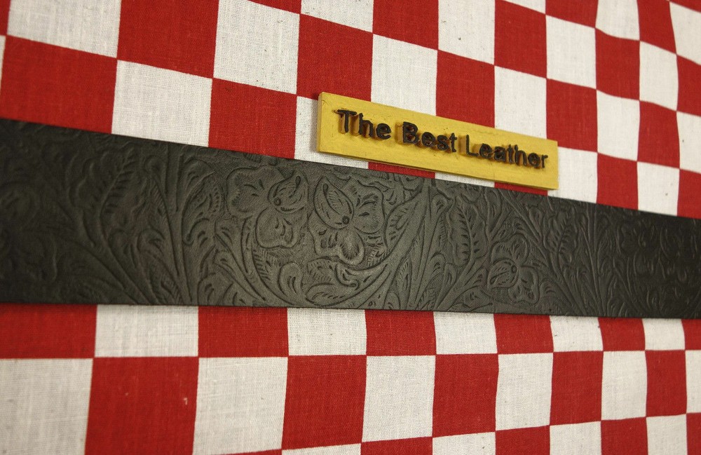 HORWEEN CHROMEXCEL 9 oz. FLORAL PRINT BLACK STRAPS, EMBOSSED , SELECT YOURS.