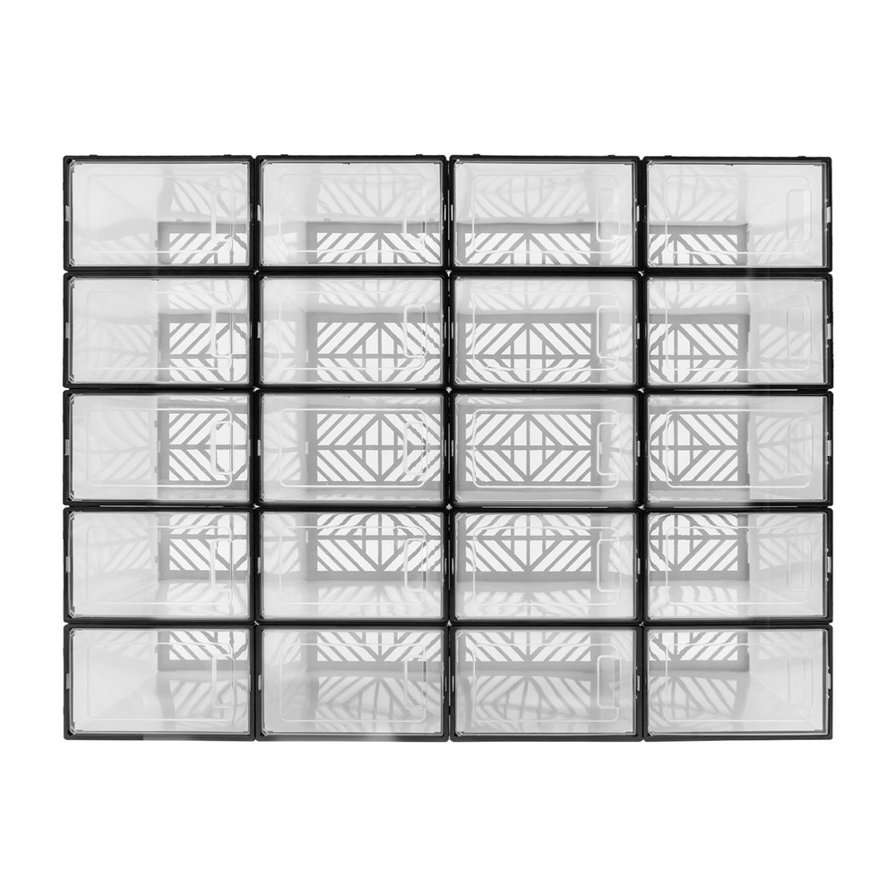 Rectangle Stackable Shoe Boxes, 20 Pieces Shoe Organisers, Shoe Storage Box