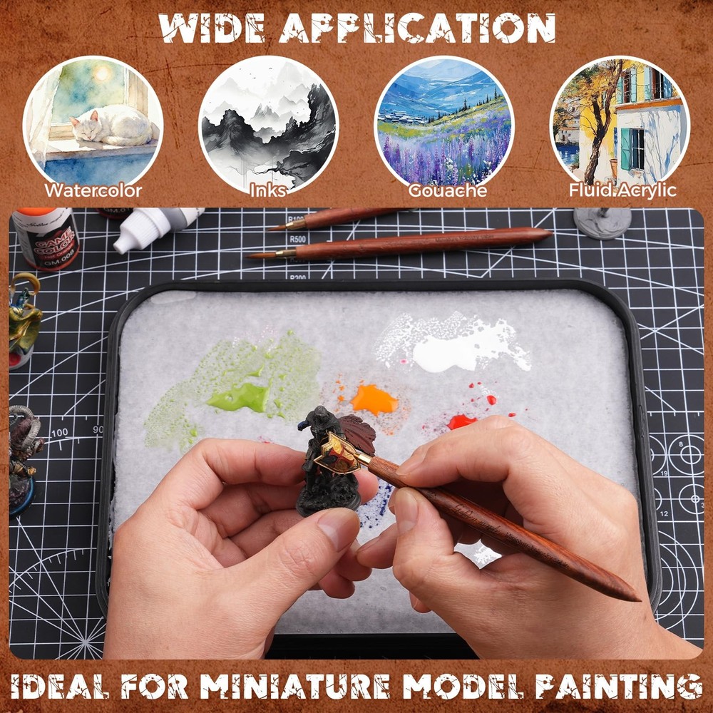 Kolinsky Sable Brushes, 3PCS Fine Point Brushes, Professional Model Miniature...