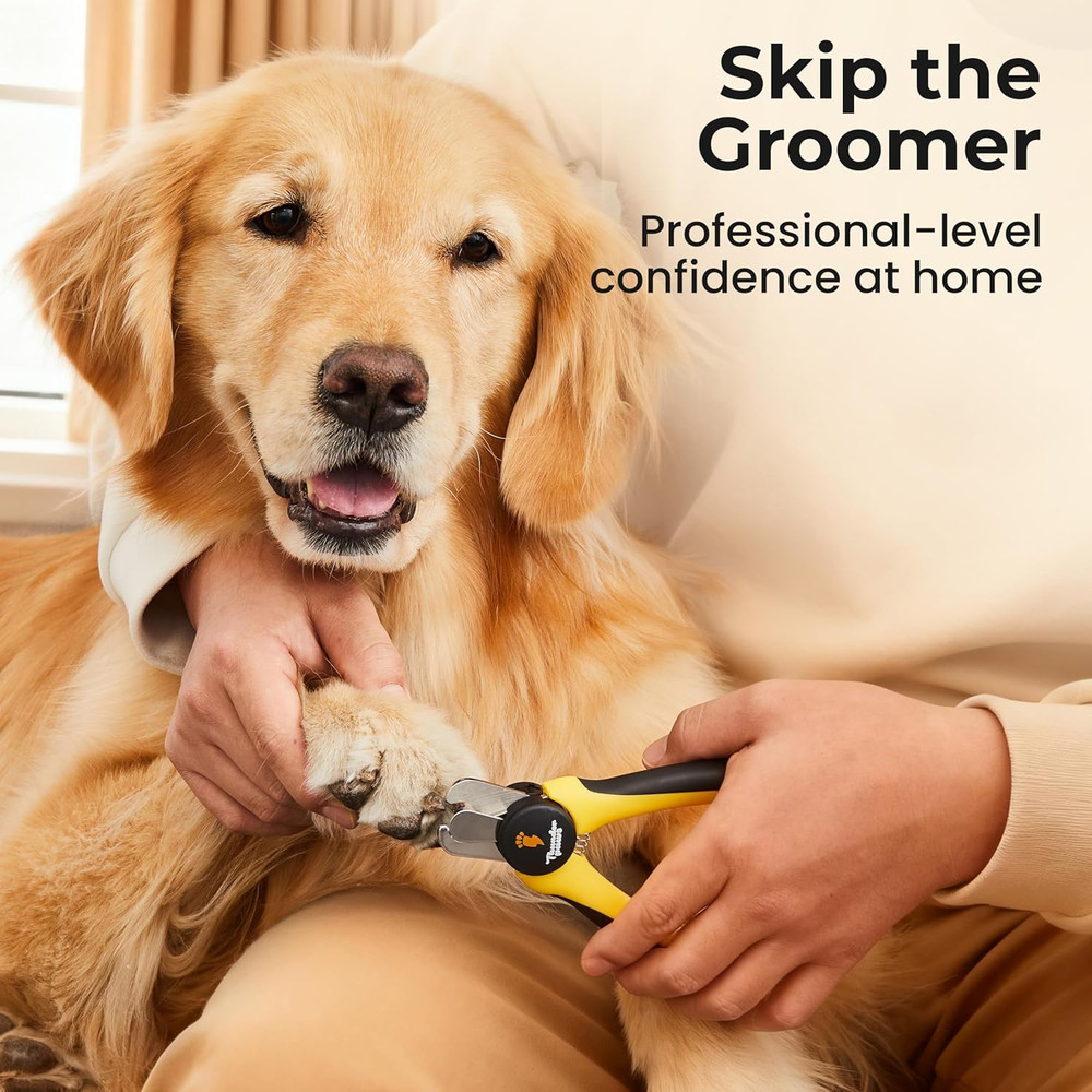 LED Dog Nail Clippers with Light, Trimmers with Protective Guard, Quick Sensor,