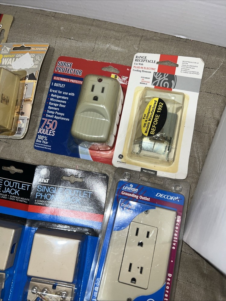 Vintage NEW BUNDLE electrician Jacks Coupler Protector Receptacle Outlet