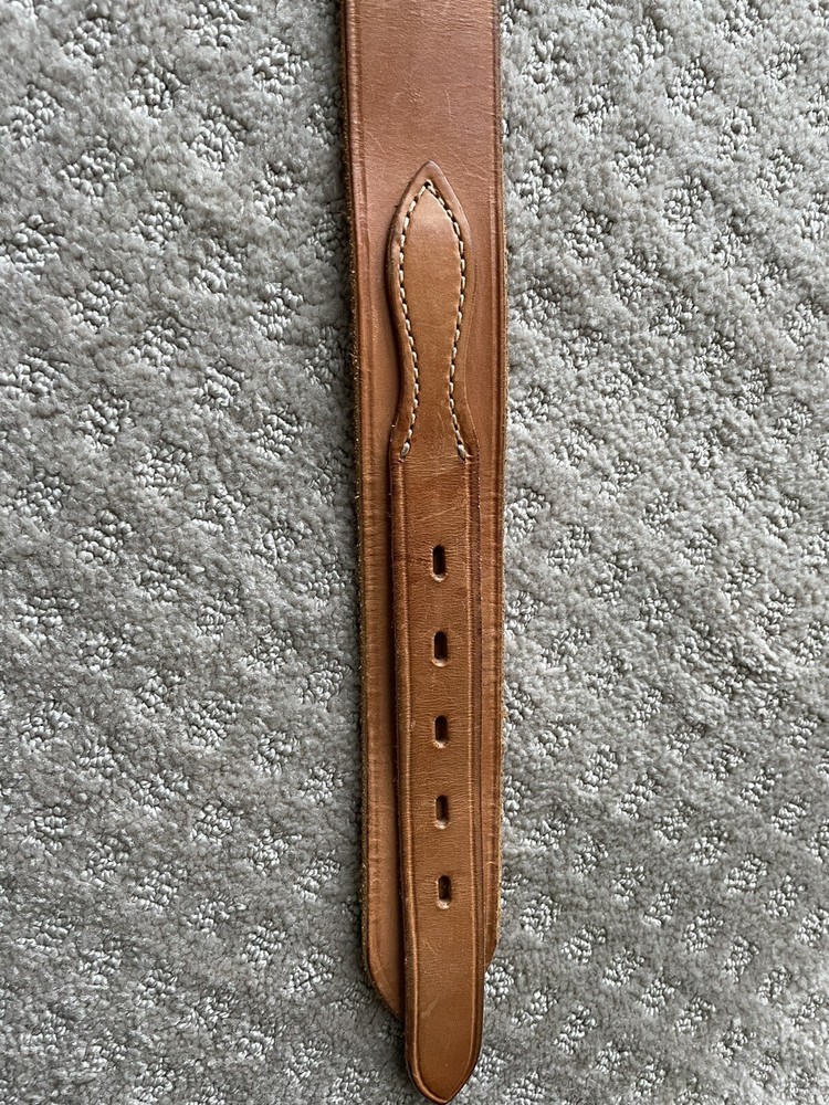 Bianchi B4 Ranger Belt Plain Tan, 28", Brass