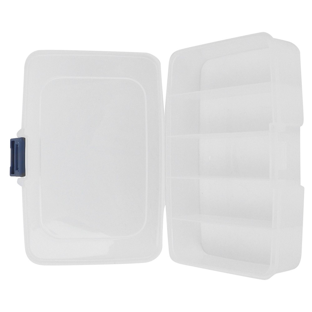 5 Grids Organizer Box Clear Visible Plastic Compartment Box Case