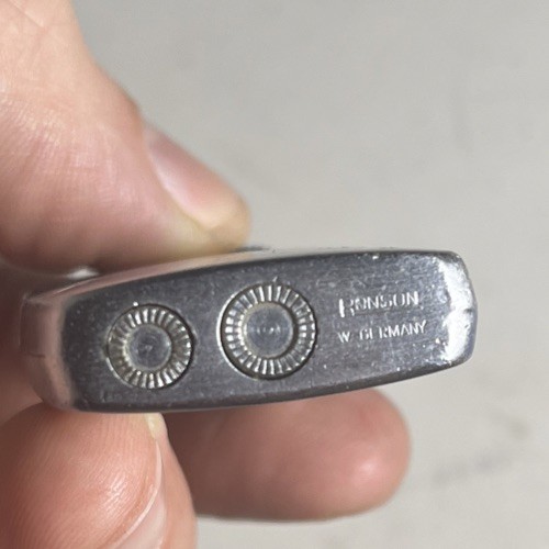 Ronson Brushed Stainless Steel Personalized Lighter West Germany Vintage