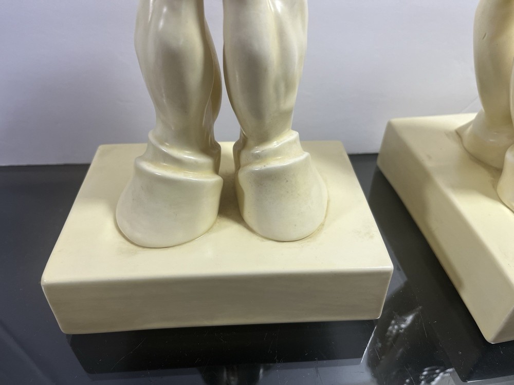 Pair Ceramic 8” Praying Hands Bookends Door Stoppers