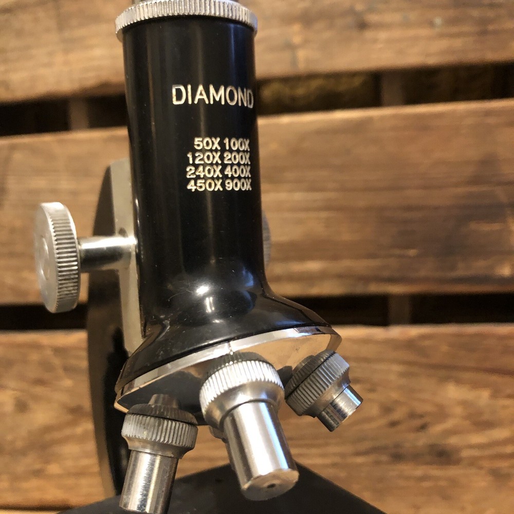 Vintage Microscope with Box Untested