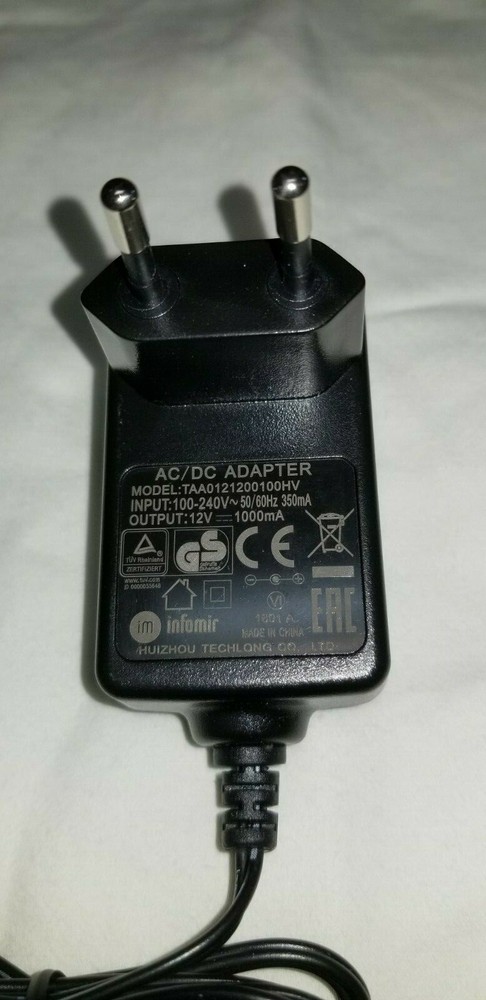 Infomir AC/DC 12V/1A for most Mag Boxes EU w/USA adapter