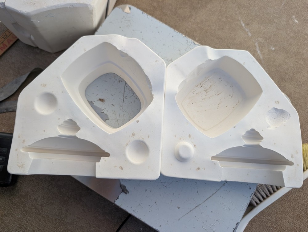 Shell Cotton Ball Box Vintage Slip Casting Ceramic Mold