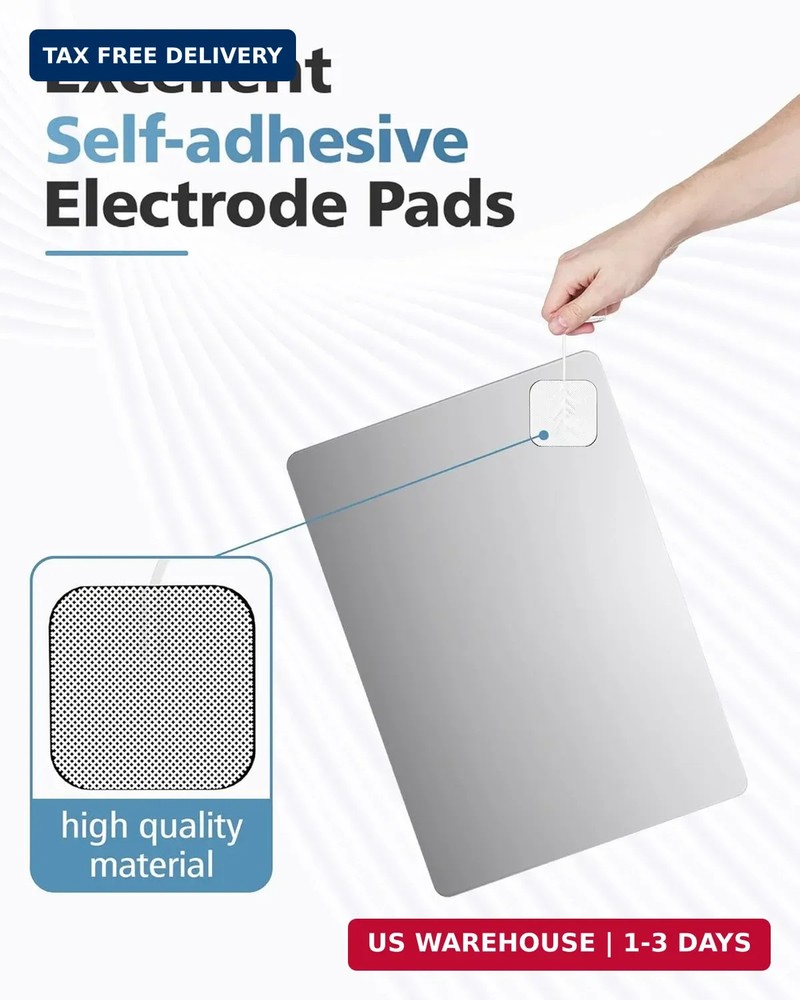 20PCS TENS Unit Electrode Pads 2x2 with Reusable Self-Adhesive Performance, Repl