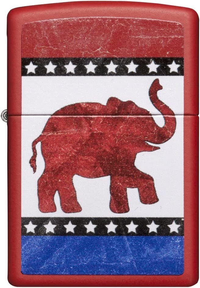 Zippo 29167 Republican Elephant Red Matte
