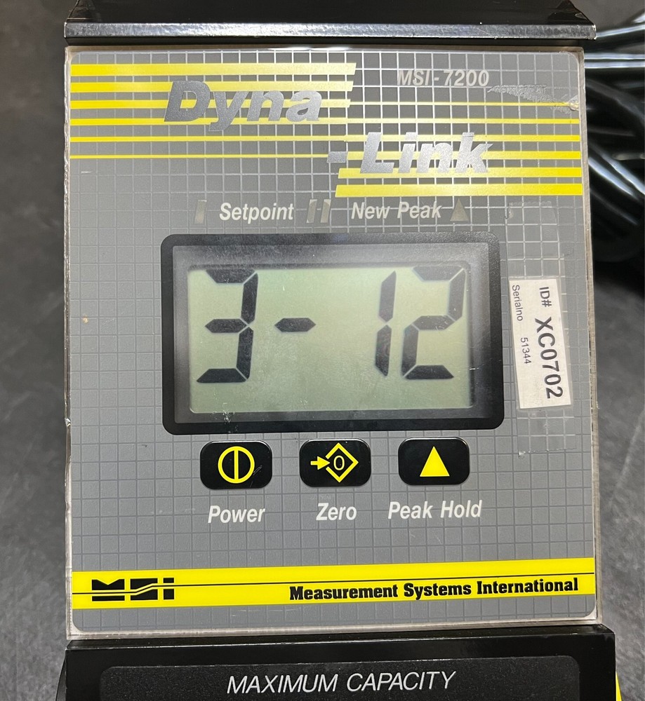 MSI Dyna-Link MSI-7200 Maximum Capacity 1000 lbs/500 Kg Digital Dynamometer
